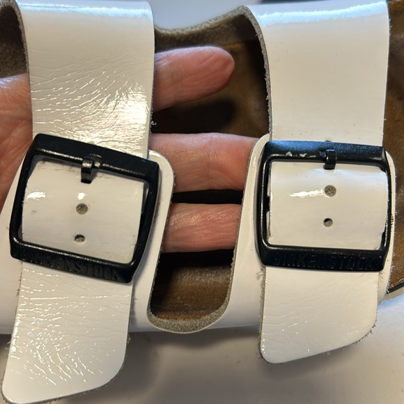 Birkenstock Arizona White Patent Leather Sandal - Picture 11 of 14